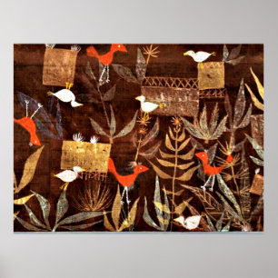 Bird Garden, nyfiken målning av Paul Klee Poster