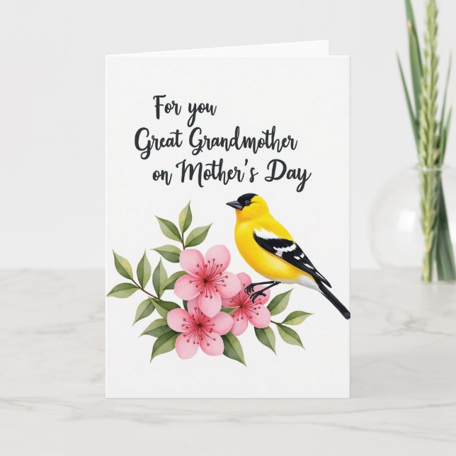 Bird Great Grandmother Card Kort (Framsida)