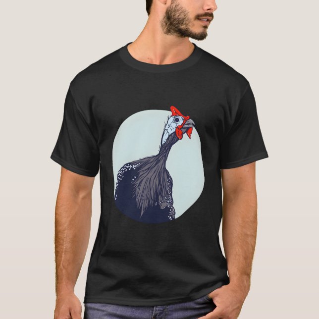 Bird Guinea Fowl T Shirt (Framsida)