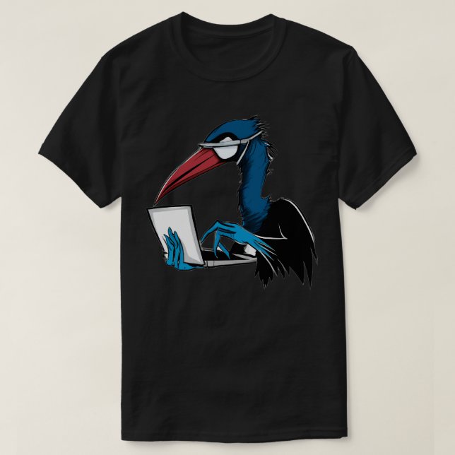 Bird Hacker 2 T Shirt (Design framsida)