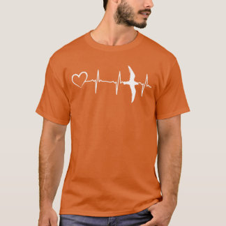 Bird Heartslag Heart Bird Watcher Bird Älskare Bir T Shirt