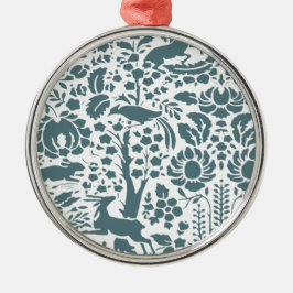 Bird, Hjort, träd folk mönster Julgransprydnad Metall
