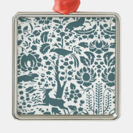 Bird, Hjort, träd folk mönster Julgransprydnad Metall