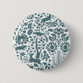 Bird, Hjort, träd folk mönster Knapp