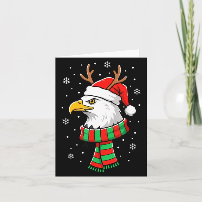 Bird Holiday, Santa Hat, Reindeer Antlers &amp; Fe Kort (Framsida)
