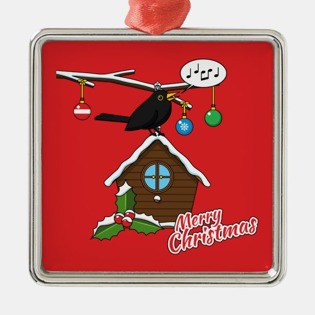 Bird House God jul Julgransprydnad Metall (Framsidan)