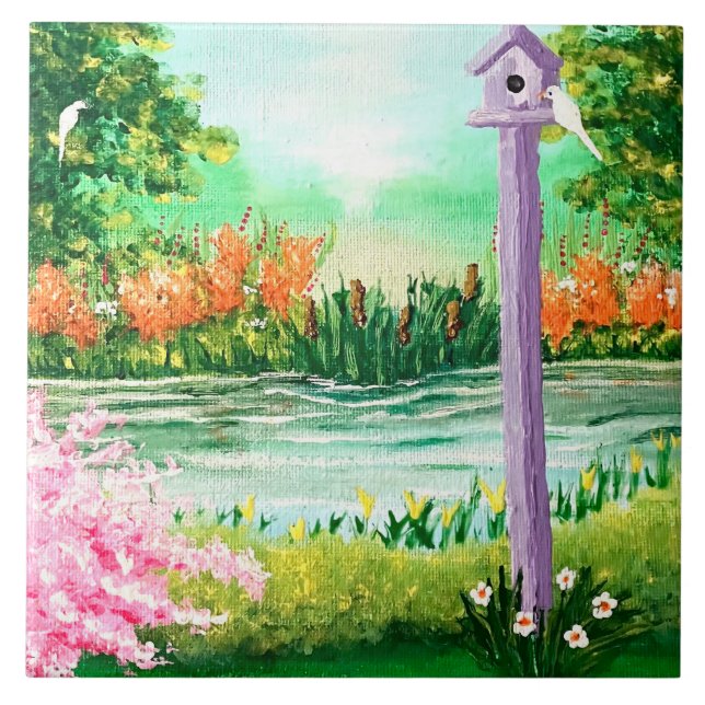 Bird House Kakelplatta (Framsidan)