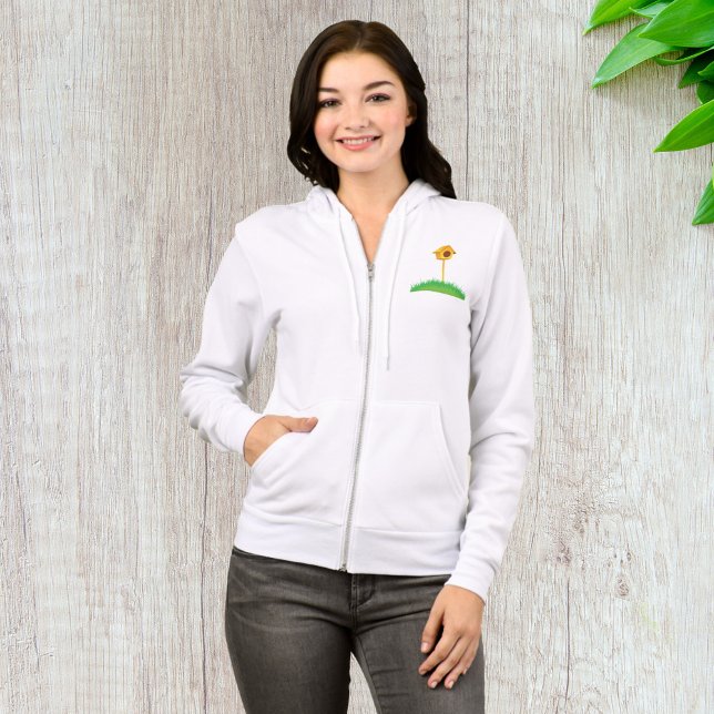 Bird House Womens Fullt-Zip T Shirt (Skapare uppladdad)