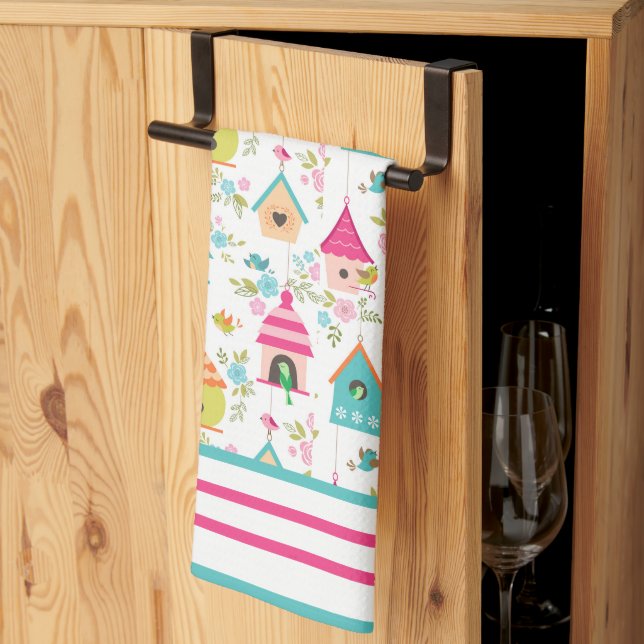 Bird Houses Kitchen Towels Kökshandduk (Thirds Fold)