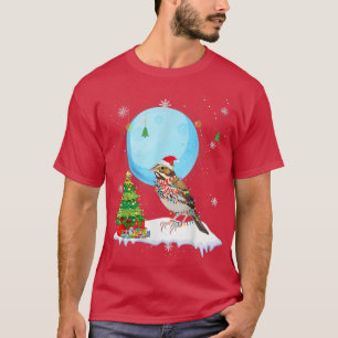 Bird Hund Cute jul Ljus Tee