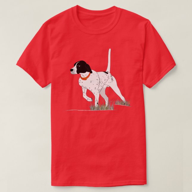 Bird Hunting for Hunter Manar English Pointer Hund T Shirt (Design framsida)