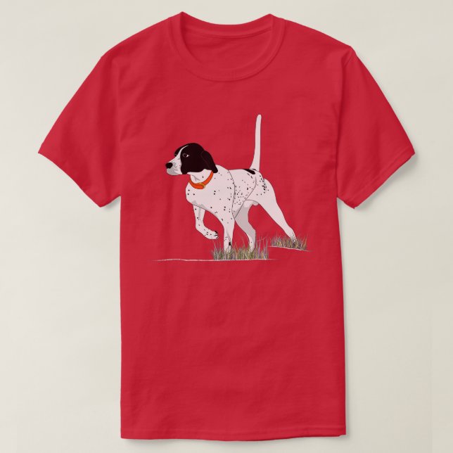 Bird Hunting for Hunter Manar English Pointer Hund T Shirt (Design framsida)