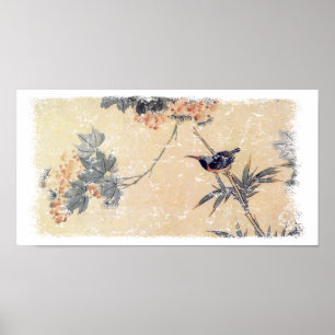 Bird i Bamboo Poster