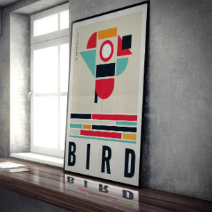 Bird i konst av Bauhaus. Poster