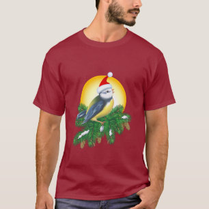 Bird i Santa Hat T Shirt