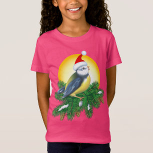 Bird i Santa Hat T Shirt