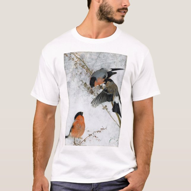 Bird i Snö, Bruno Liljefors T Shirt (Framsida)