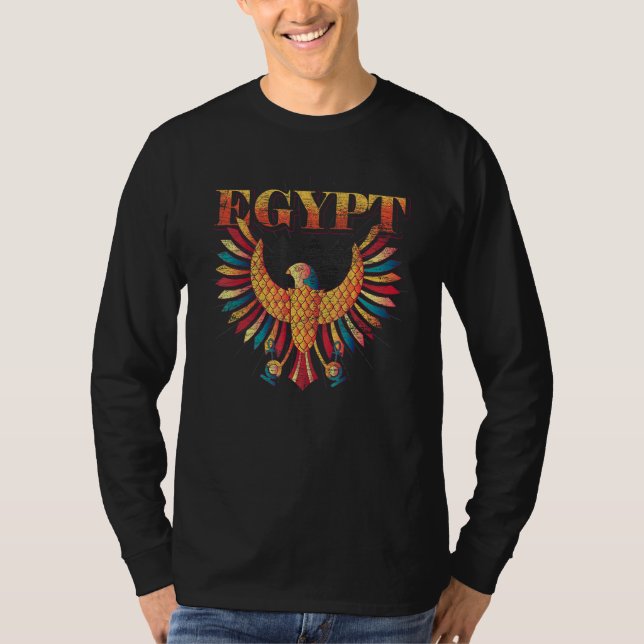 Bird Ibis Proud Egyptian Pyramids History Ancient T Shirt (Framsida)