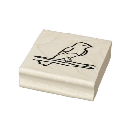 Bird Inking Wood Art Rubber Frimärke Stämpel