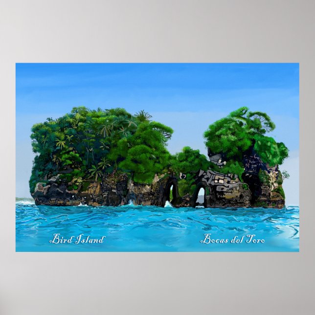 Bird Island Tropical Poster Bocas Del Toro Panama (Framsidan)