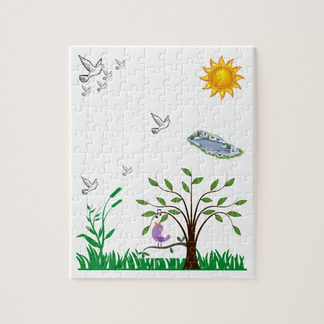 Bird Jigszle Puzzle Pussel (Vertikal)