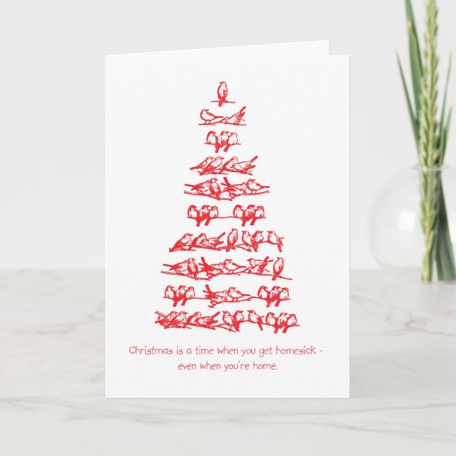 Bird Julgran Helgkort (Framsida)