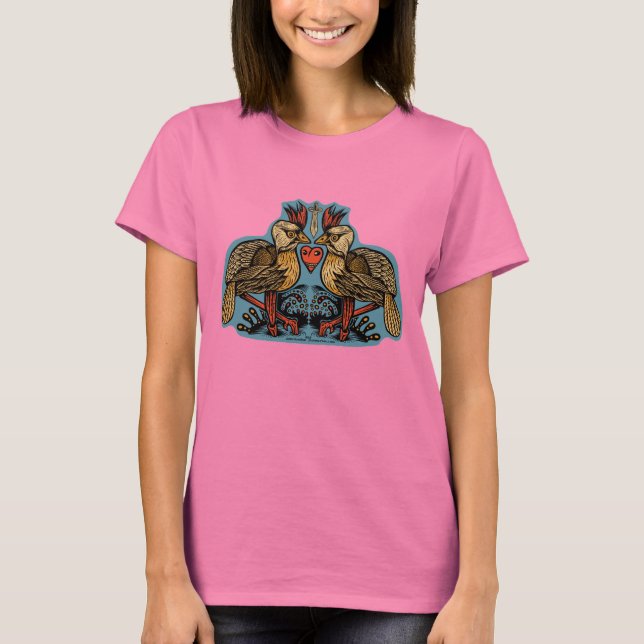 Bird Kärlek Shirt Tee Shirt (Framsida)