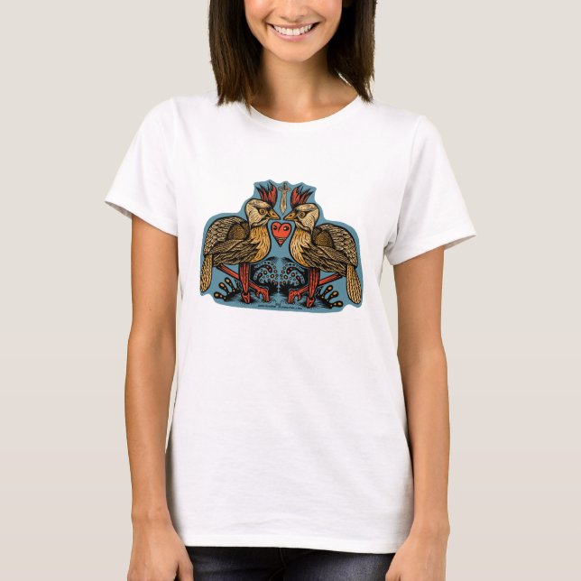 Bird Kärlek Shirt Tee Shirt (Framsida)