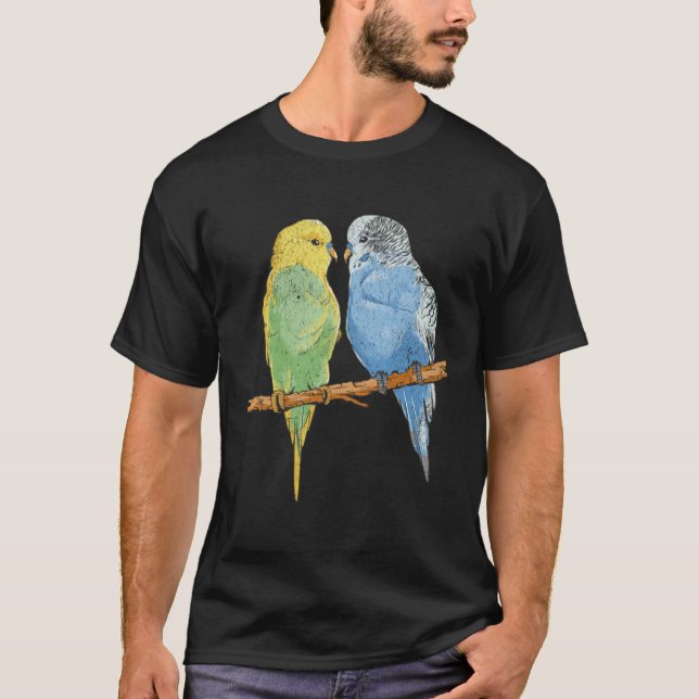 Bird Lover Parakeet Lovers sweet birding, cool ret T Shirt (Framsida)