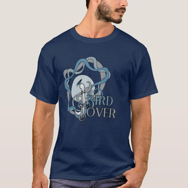 Bird lover with Indian paradise flycatcher T Shirt (Framsida)