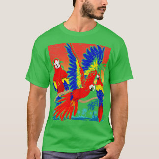 Bird Macaw Zoo Animal Tropical Parrot T Shirt