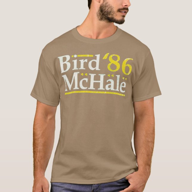 Bird McHale '86 T-Shirt - Funny Boston Basketball (Framsida)