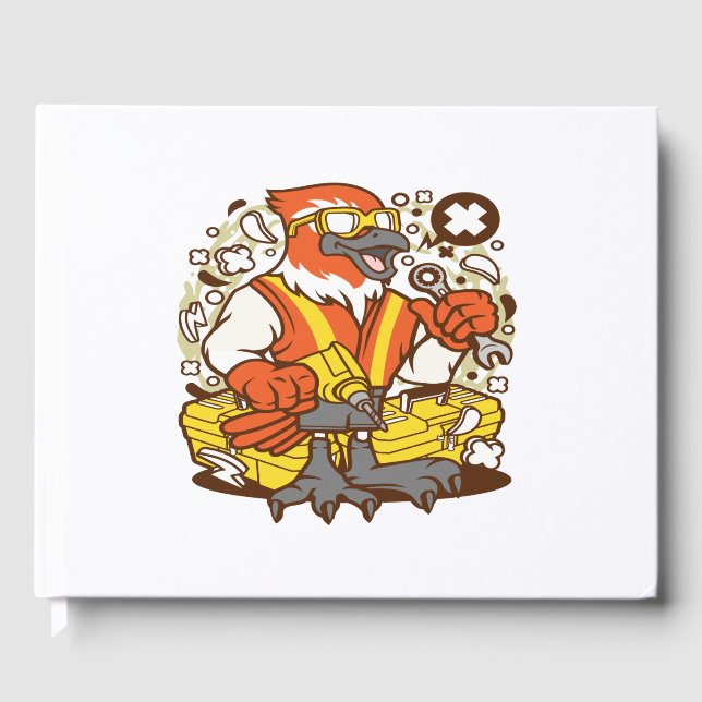 Bird Mechanic Worker Gästböcker (Framsida)