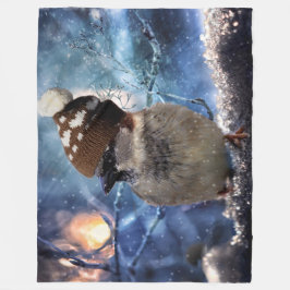 BIRD med WINTER CAP Fleecefilt