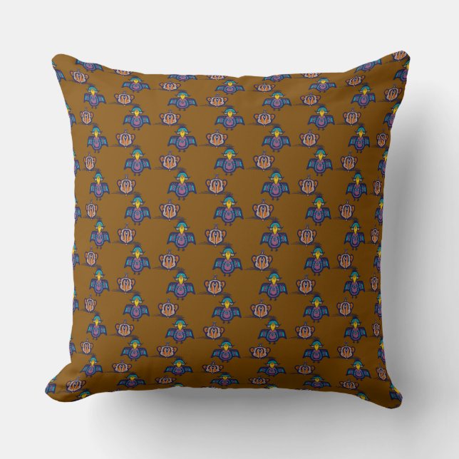 Bird & Mouse Throw Pillow Kudde (Framsida)