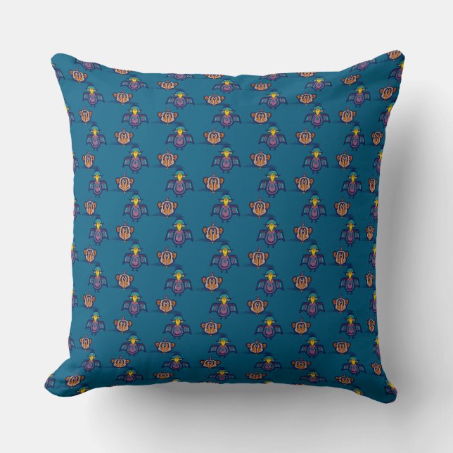 Bird & Mouse Throw Pillow Kudde (Framsida)
