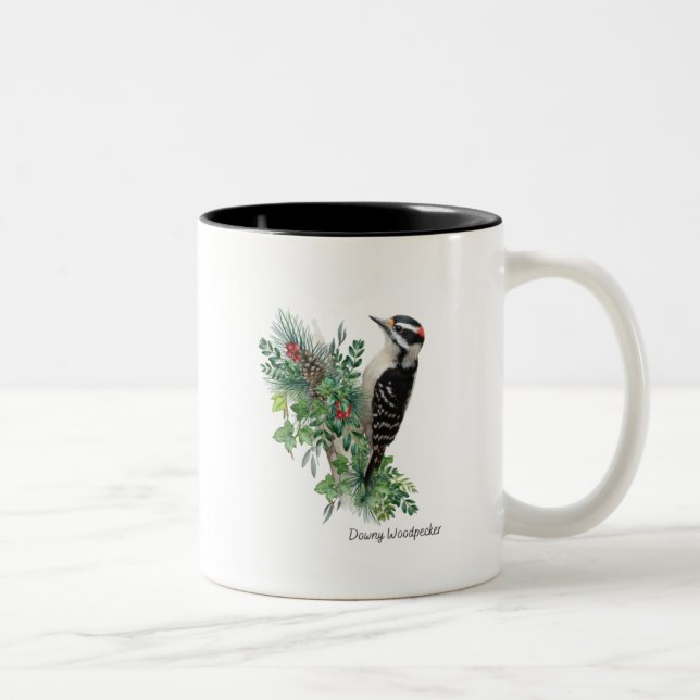 Bird Mugg Downy Woodpecker (Höger)