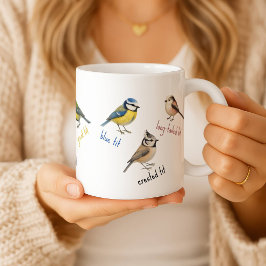 Bird Mugg - Garden Birds Watercolor Coffee Kopp