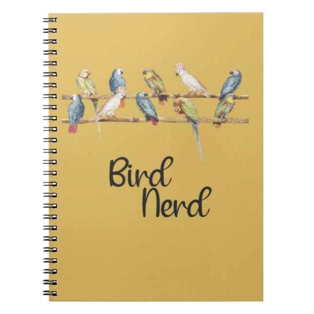 Bird Nerd Birding Ornithology Birdwatching Birder Anteckningsbok (Framsidan)