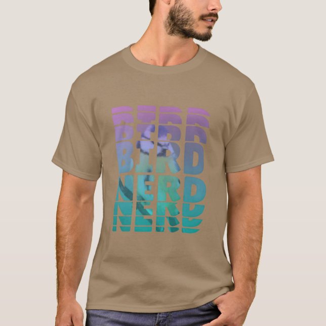 Bird Nerd Birds Älskare lustigt T Shirt (Framsida)