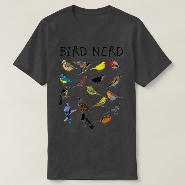 "Bird Nerd Differentid of Bird" Cute Bird Gift T Shirt (Design framsida)