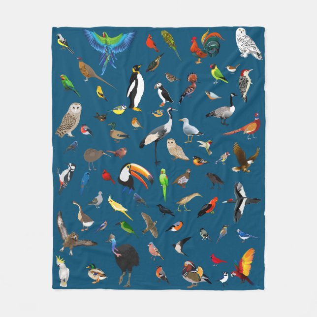 Bird Nerd Fleece Blanket (Framsidan)