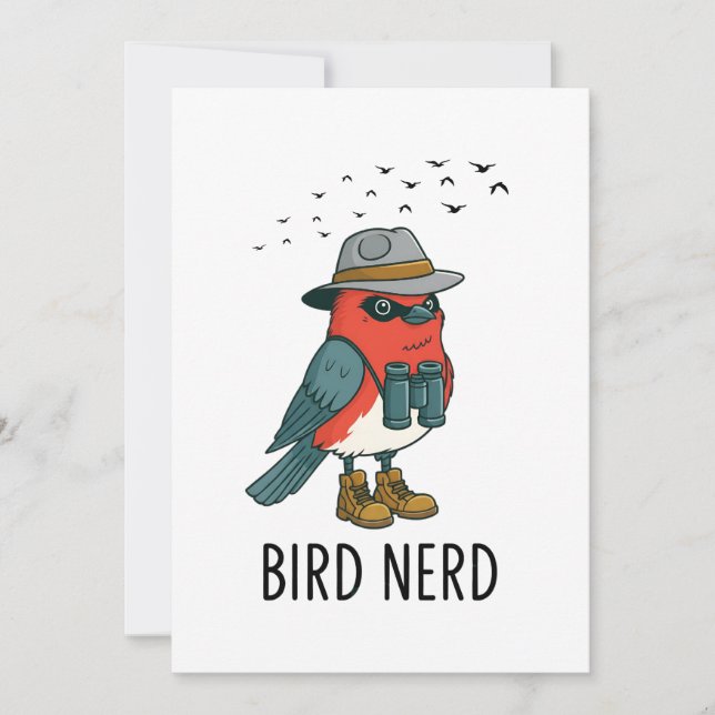 Bird Nerd Funny Bird Watching Bird Älskare Inbjudningar (Framsida)