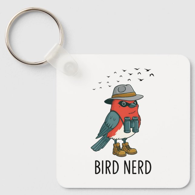 Bird Nerd Funny Bird Watching Bird Älskare Nyckelring (Framsida)