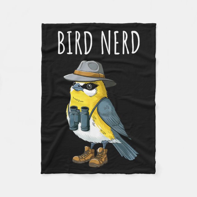 Bird Nerd Funny Bird Watching Birding Bird Lover W Fleecefilt (Framsidan)