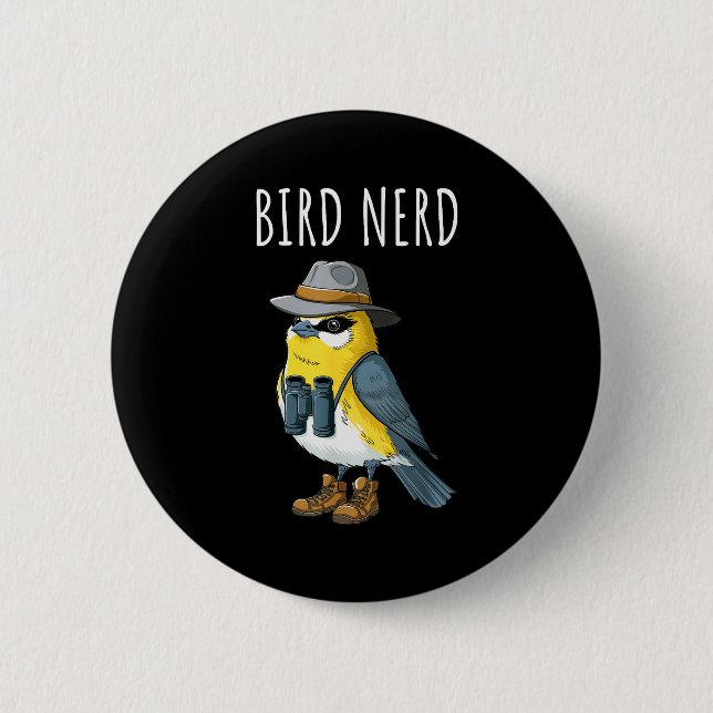 Bird Nerd Funny Bird Watching Birding Bird Lover W Knapp (Framsida)