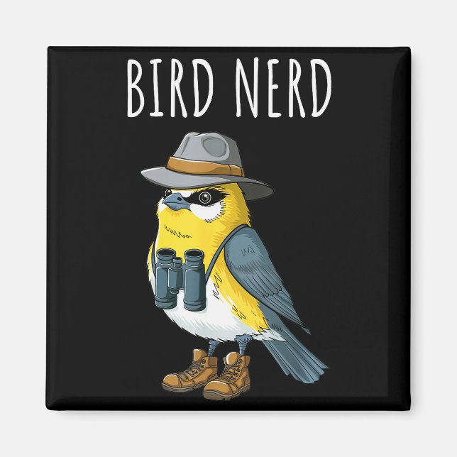 Bird Nerd Funny Bird Watching Birding Bird Lover W Magnet (Framsidan)