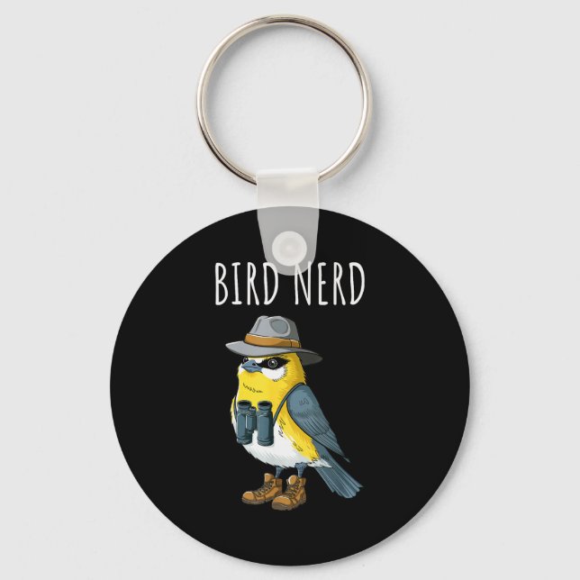 Bird Nerd Funny Bird Watching Birding Bird Lover W Nyckelring (Framsida)