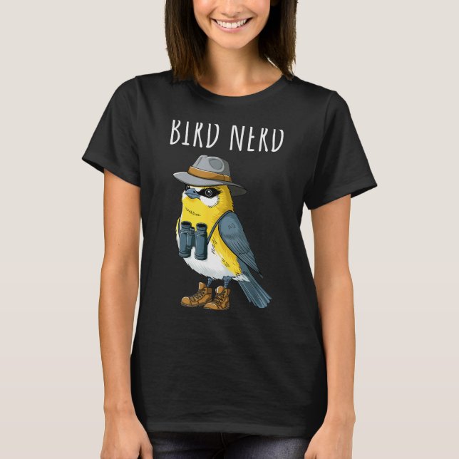 Bird Nerd Funny Bird Watching Birding Bird Lover W T Shirt (Framsida)