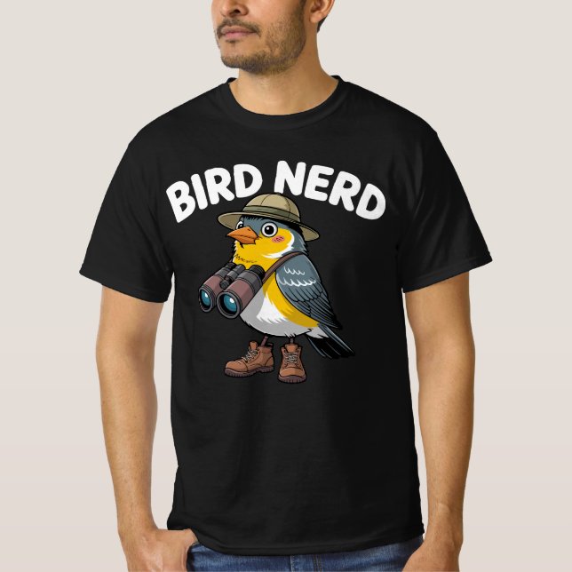 Bird Nerd Funny Bird Watching | Ornithology Älskar T Shirt (Framsida)